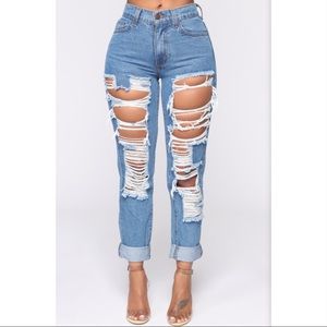‼️SOLD‼️Denim Distressed Jeans